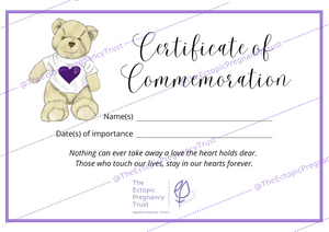 A5 Printed Commemorative Certificate