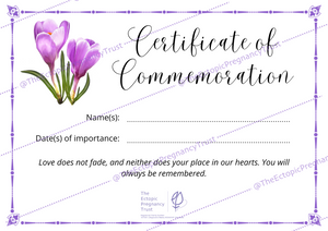 Digital Commemorative Certificate